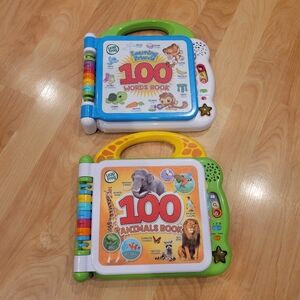 Leapfrog 100 Words and 100 Animals Electronic Touch And Learn Book Bundle